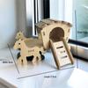 Golden Bear Hamsterversteck aus Holz – Dreireihige Tintenfischkäfig-Villa