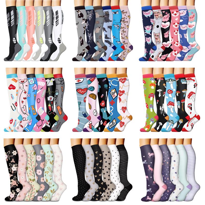 Unisex Long Compression Socks for Cycling, Running, and Marathon