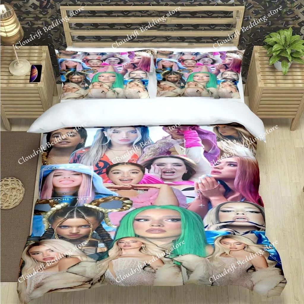 Fashion Spain Hot Female Singer B-bad G-Gyal Print Bedding Set Duvet Cover Comforter Bed Youth Kids Girl Boys Luxury Gift