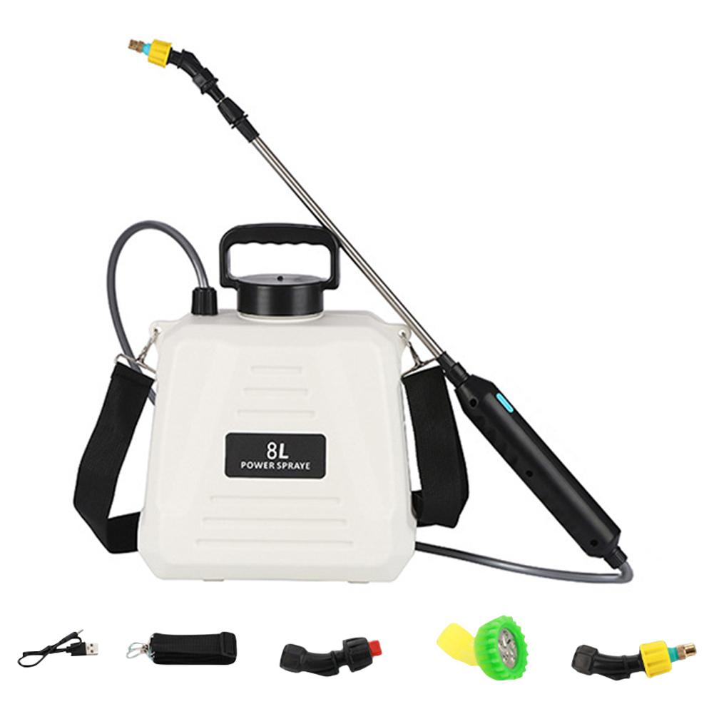 5L/8L Electric Sprayer with USB Rechargeable Handle and Telescopic Wand Garden Sprayer Water Sprayer for Lawn Garden Cleaning