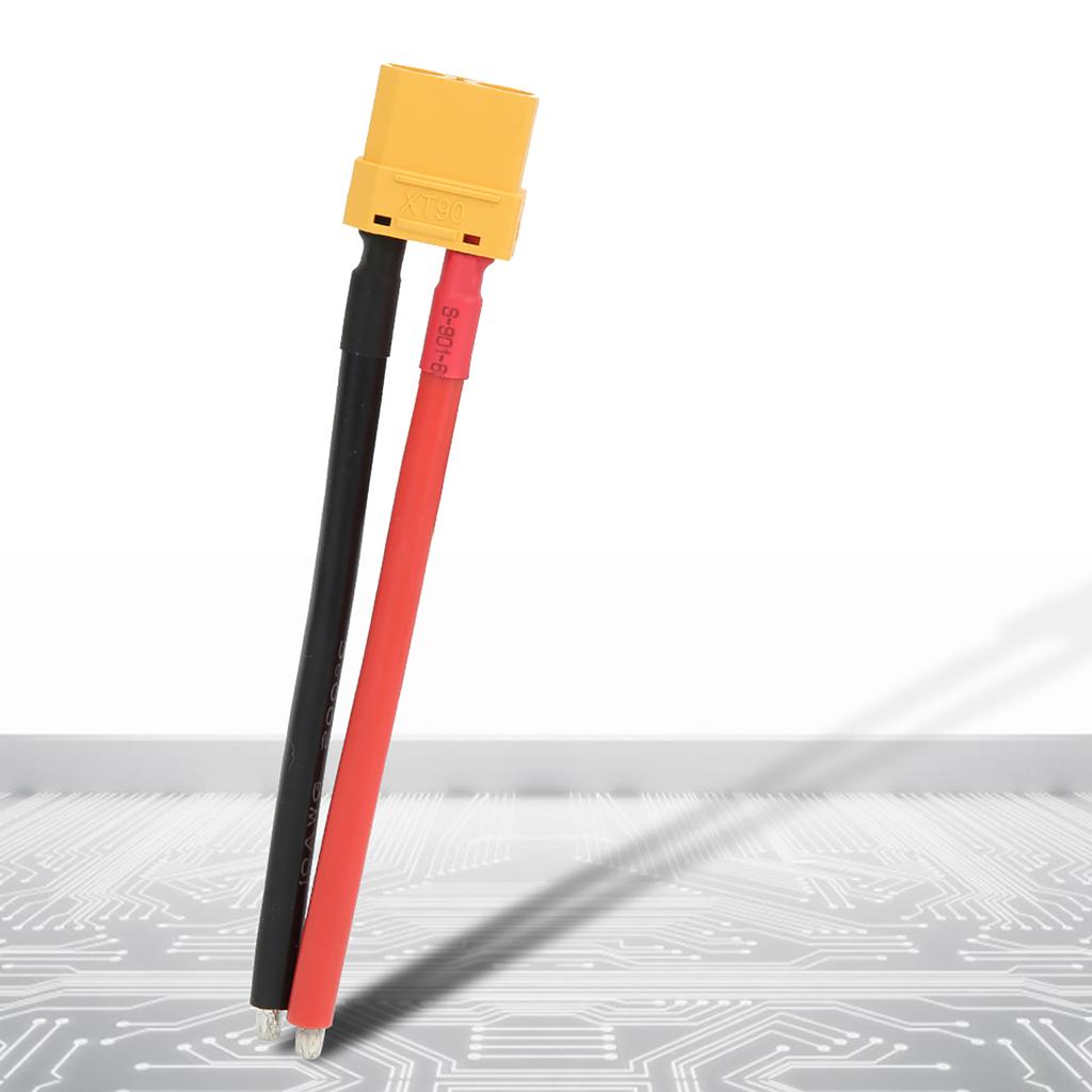 XT90 Plug Male Connector with 12AWG 110mm Silicon Wire Accessories for RC   Model Battery(Black red )
