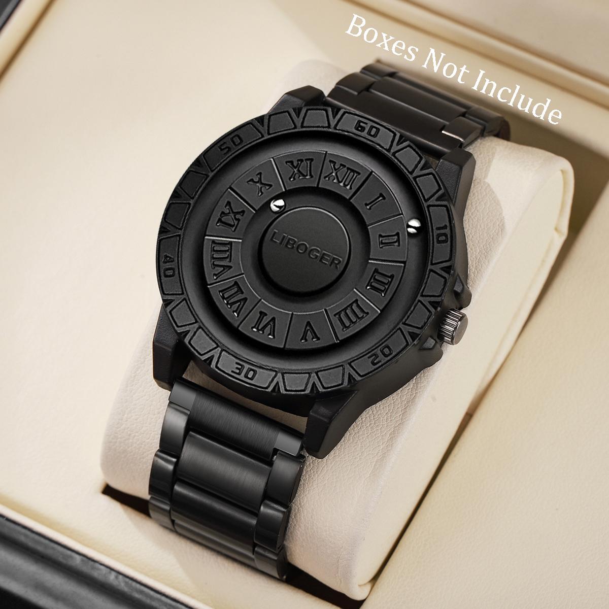 

Роскошные мужские деловые часы Модные часы с магнитной подвеской и римским циферблатом Мужские кварцевые часы Reloj Hombre(Без коробки)