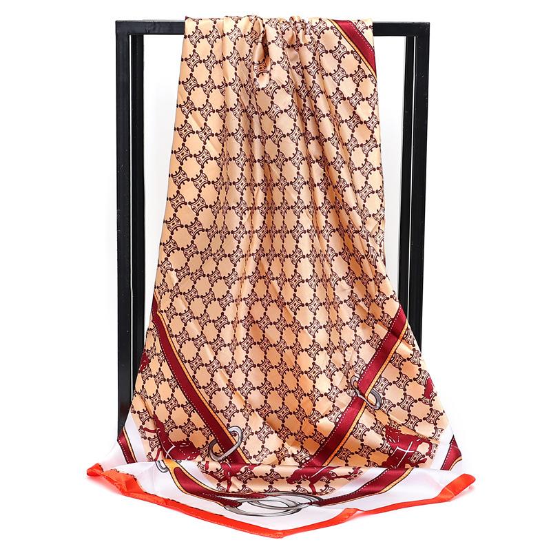 90 Large Square Scarves, Silk Scarves, Women'S Imitation Silk Fashion Shirts, Small Square Scarves, Mother Scarves.