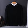 Mens Slim Fit Knit Pullover Sweater - Round Neck Long Sleeve Casual Fall Winter