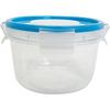Yebisu Just Lock Storage Containers, Round, Large, 750ml, Set of 2, PL-58, Light Blue