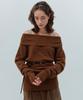 The Rye Off Shoulder Raccoon Knit(Brown)