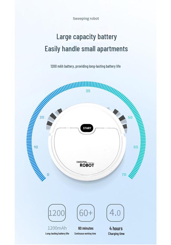 Smart USB-Charging 3-in-1 Robot Vacuum Cleaner – Perfect for Home and Lazy Users
