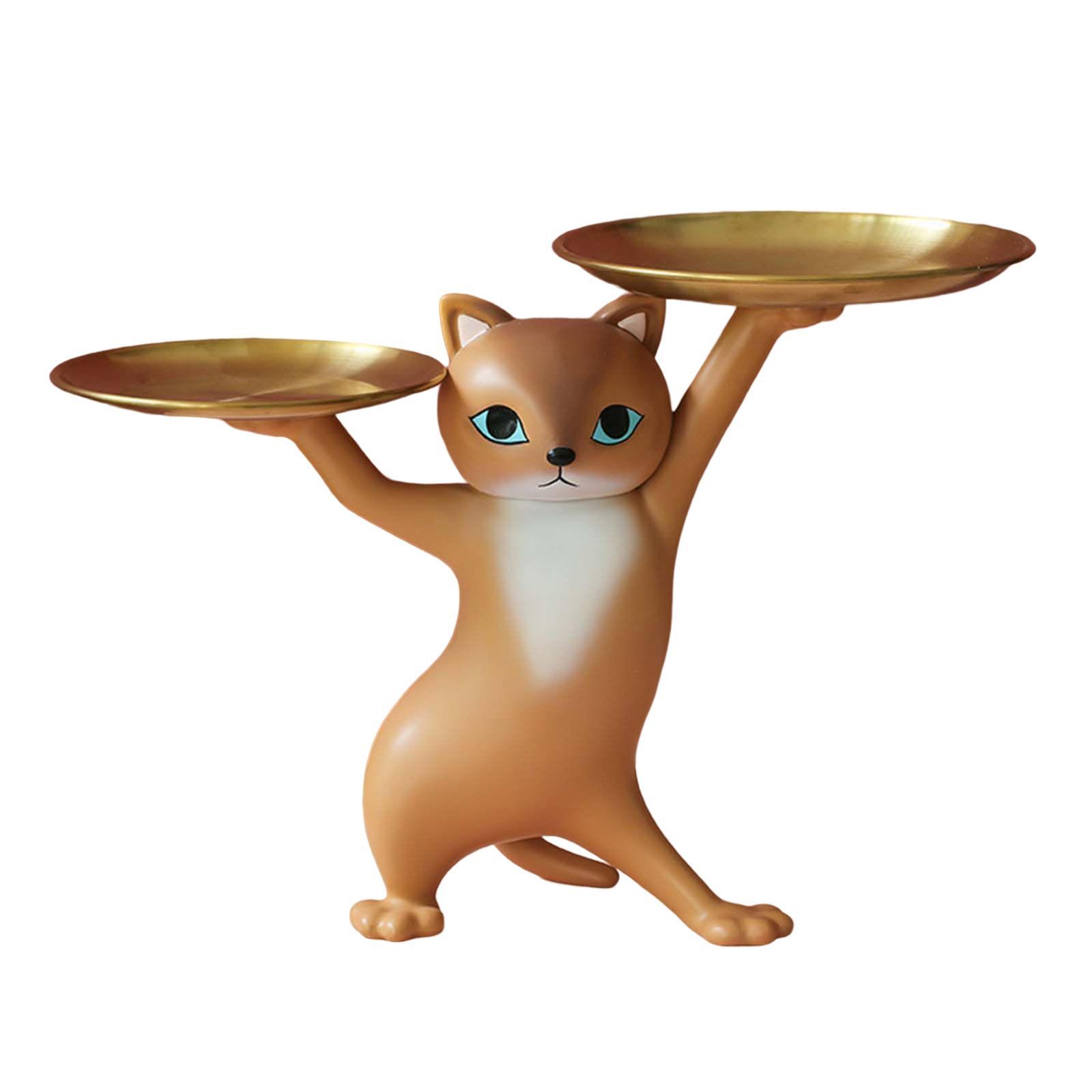 

Фигурка скандинавского кота, входной ключник, лоток для хранения скульптуры, серый