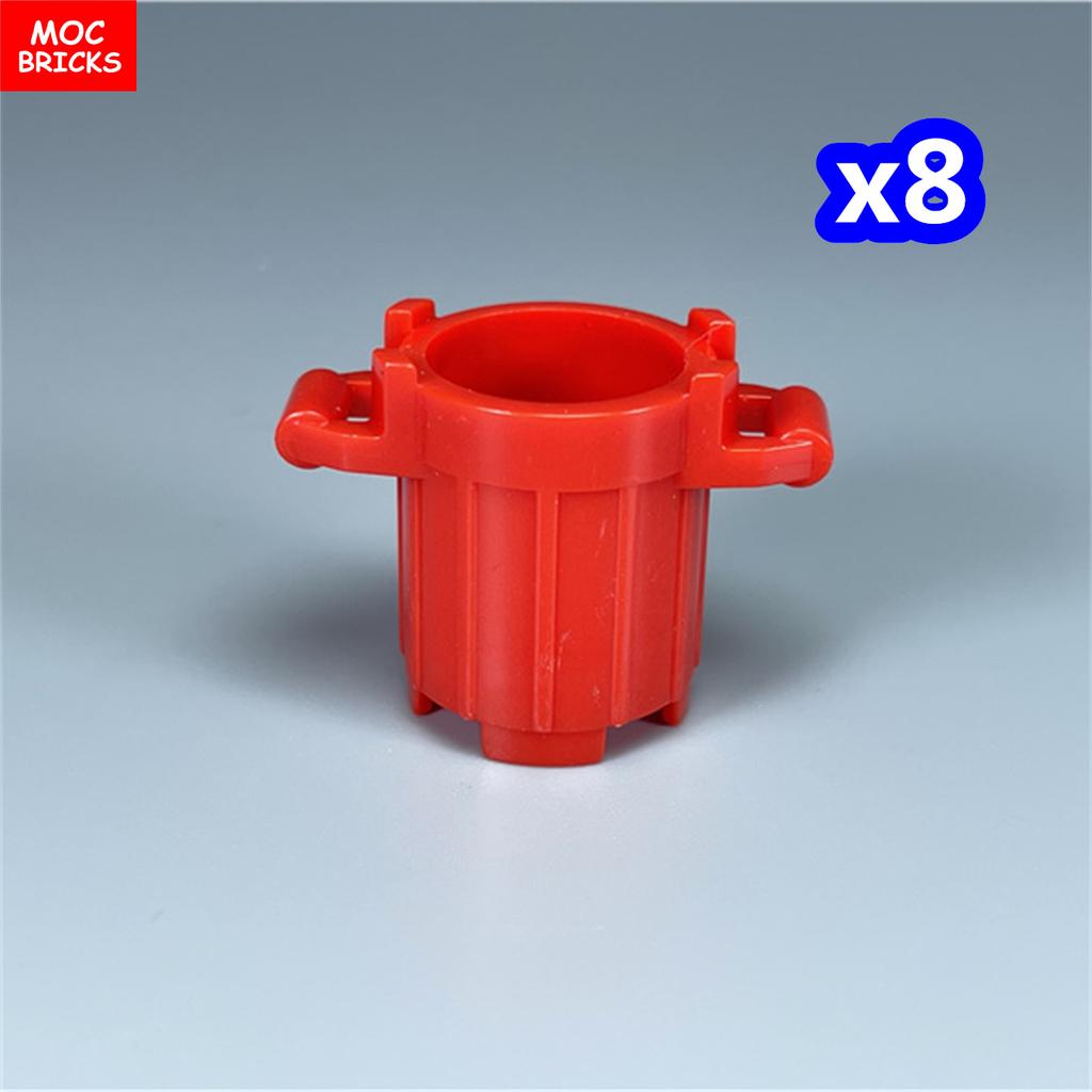 MOC Bricks Container Series Display Box Bucket Basin Pot Pack Basket Attachments Assembled Constructing Blocks Playthings Children Gift
