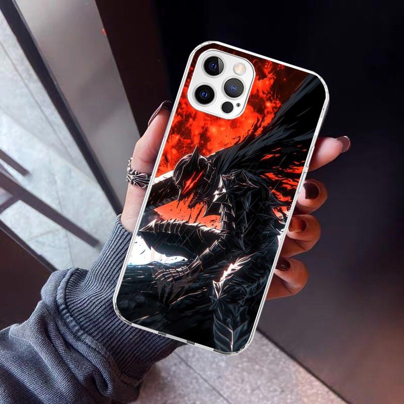 G-Guts B-Berserks Anime Phone Case For iPhone 17 Air 11 13 Mini 14 15 Plus 16 12 Pro Max 16E SE 7 8 Pattern Soft TPU Back Cover
