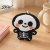 Squeaky Halloween Pendant Plush Pendant, Stuffed Skeleton Mummy Bear Keychain Toy Decorative Accessory for Backpacks Handbags Purses
