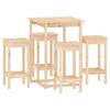 VidaXL Bar Set 5 Pcs Bistro Furniture Set Dining Room Kitchen Pub Furniture Indoor Wood 3124737
