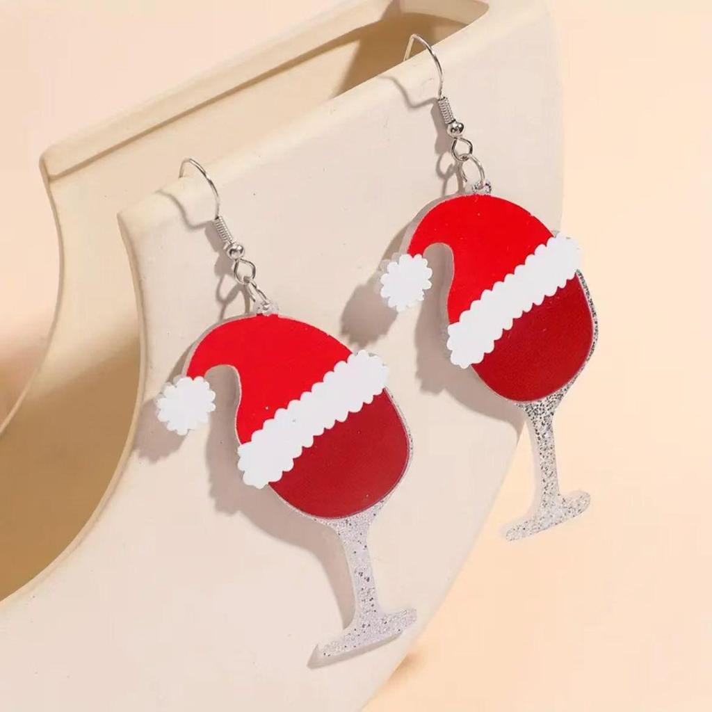 Christmas Series Earrings: Cute Snowman & Hat Design