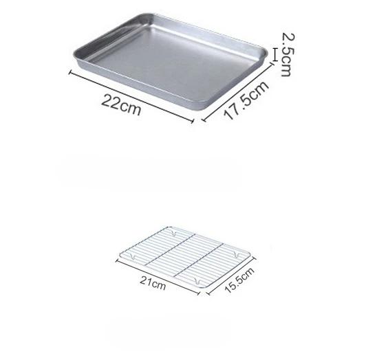

Противни для выпечки из нержавеющей стали с плоским дном и сеткой для слива воды Противень для выпечки барбекю Духовка Подставка для брауни Приготовление выпечки Инструменты для гриля
