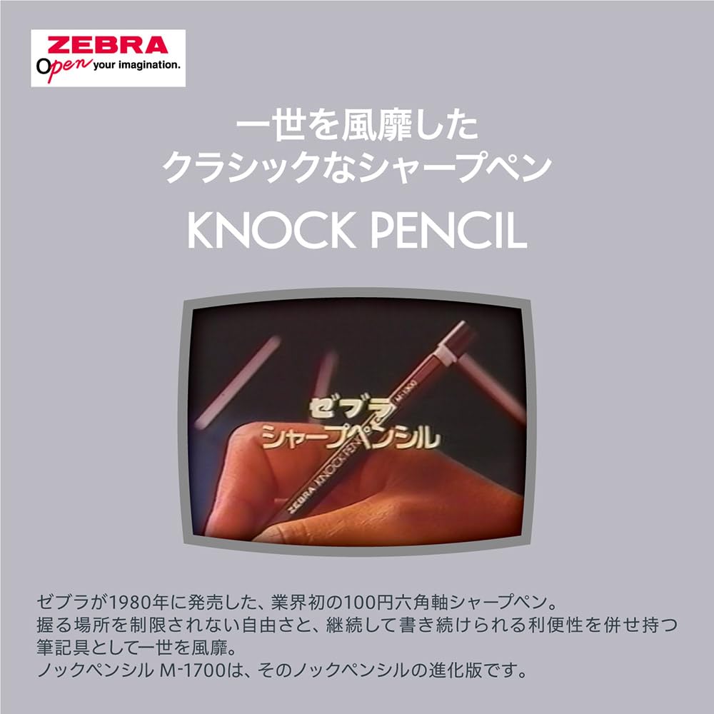 Zebra Mechanical Pencil Black M-1700 0.5mm 10-Pack B-MA117-BK