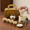 Creative New Portable Travel Tea Set New Chinese-style Large-capacity Express Set Outdoor Camping Ceramic Tea Drinker