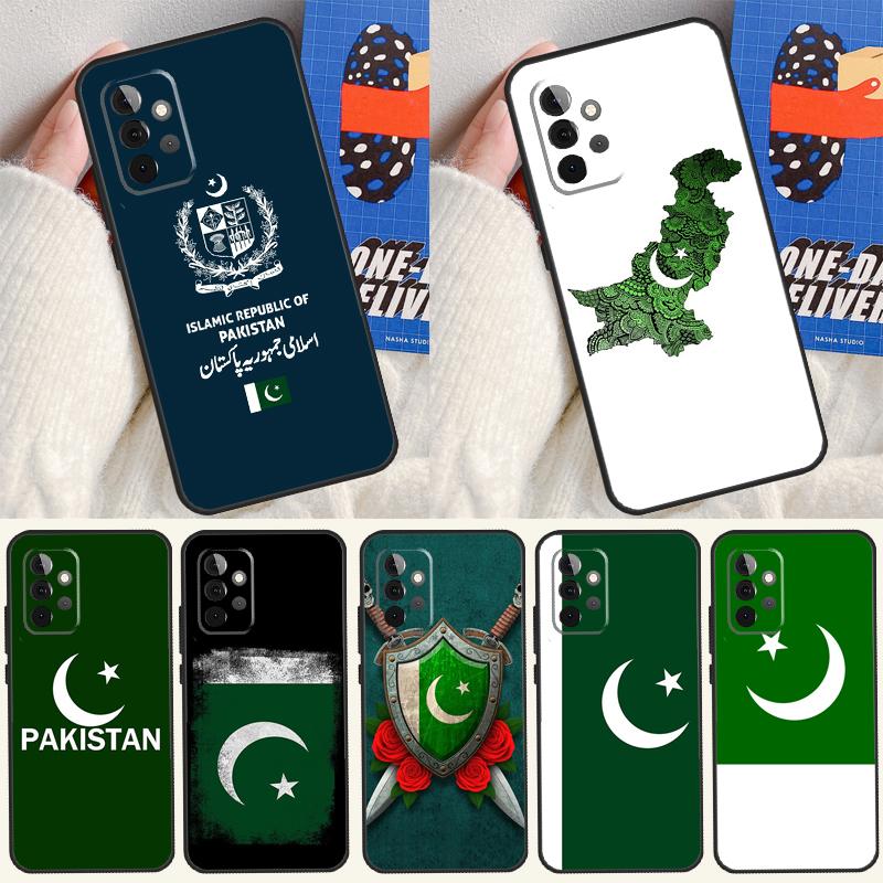Pakistan Flag Case For Samsung Galaxy A13 A35 A15 A55 A53 A33 A36 A56 A26 A16 A22 A32 A52 A54 A34 A05 A06