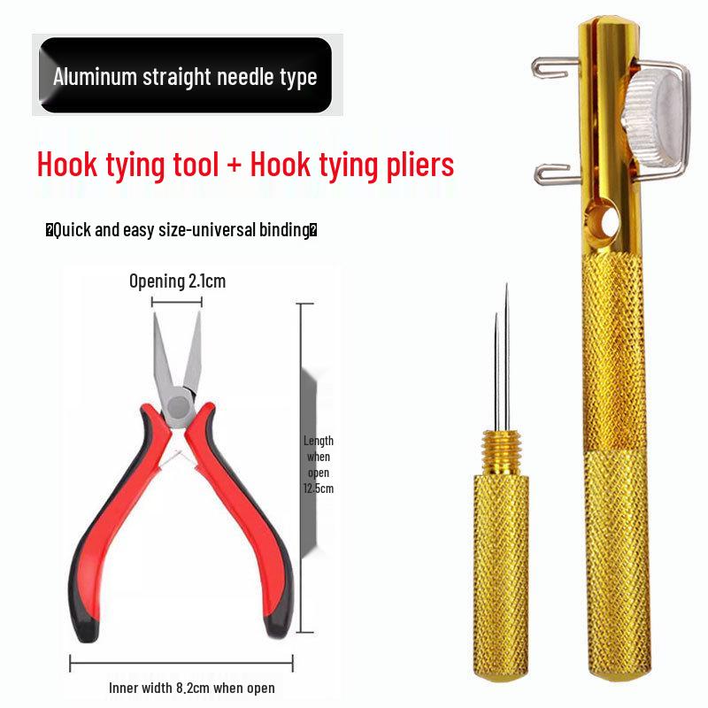 Quick Hook Tying Tool: Manual Knot & Inner Line Guide for Fishing Hooks