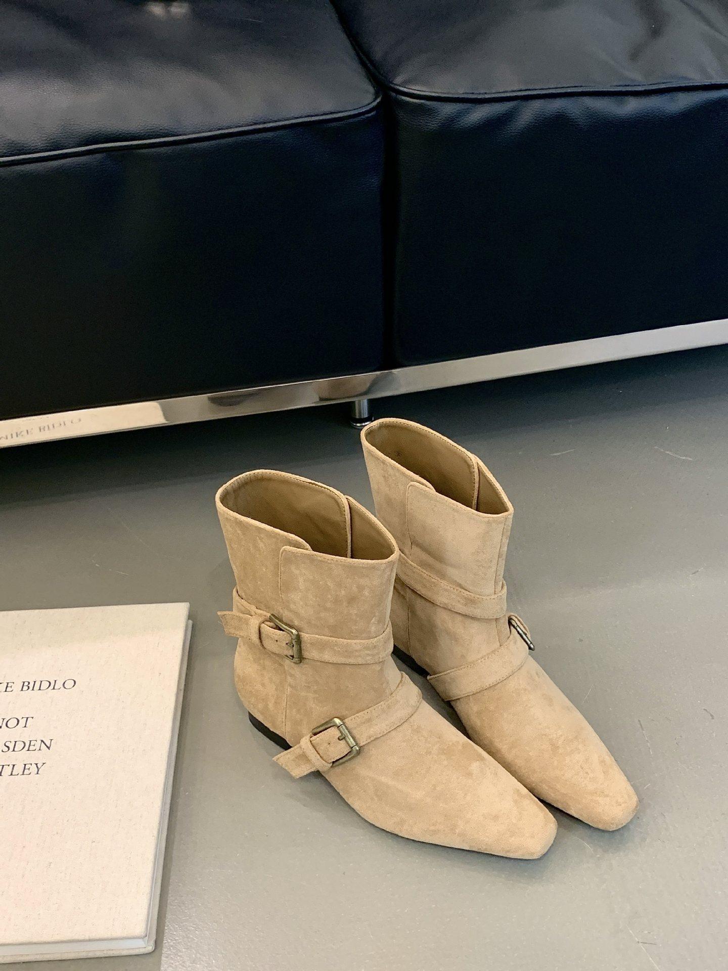 

2025 autumn new Korean version of retro small Martin boots, thin thick heel versatile short boots for women 39 хакі