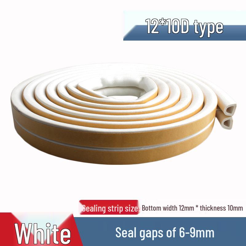 Self-Adhesive Weatherproof Door & Window Foam Seal Strip - 6m, Soundproof & Insulating