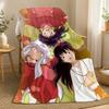 Inuyasha Anime Überwurf 240g Flanell Decke, geeignet für Sofas, Betten, Büros, exquisites Geschenk Decken