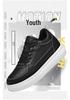 Men's Fashion Casual White Cowhide Sneakers with Invisible Height Boost (6CM and 8CM Options)