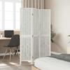VidaXL Room Divider 3 Panels, Room Separator, Privacy Screen, Bedroom Living Room Screen, White Wood 358670