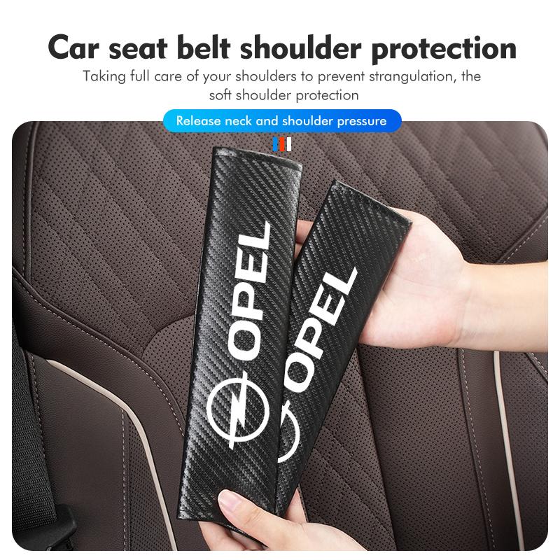 For Opel Adjustable Car Seat Belt Cover Shoulder Protective Pad Safety Belt Anti-slip Mat Insignia Astra G J F K Vectra C H B6
