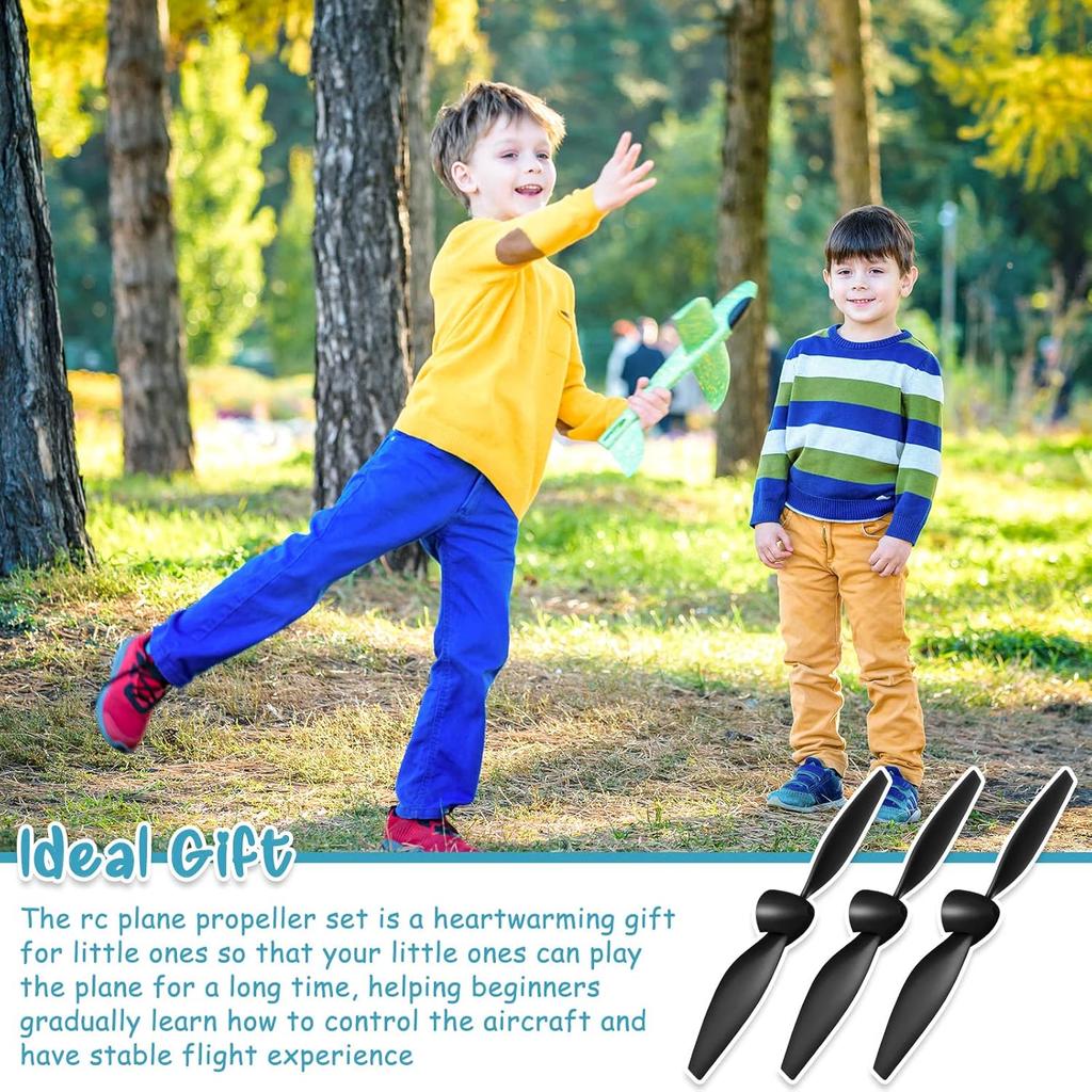 6 Sets Hanaive RC Plane Propellers Compatible with TR-C385 and TR-C285G Propellers RC Airplane Carbon Fiber Nose Cone Compatible with Prop Savers and