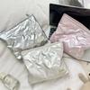 Korean Quilted PU Love Bow Cosmetic Bag Skincare Products Pouch Inner Pocket Multi-function Makeup Lipstick Storage Bag Handbag