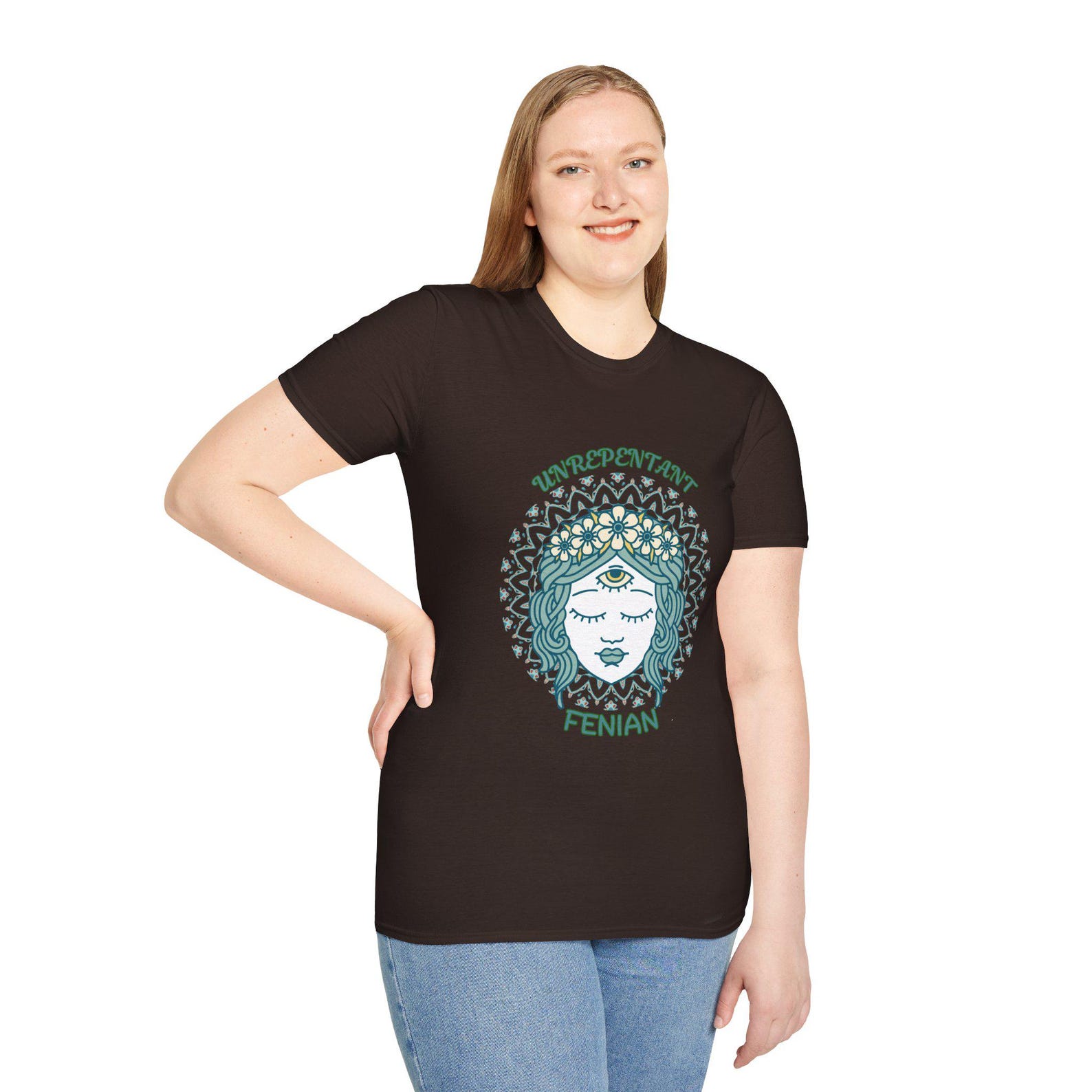 Unrepentant Fenian T-Shirt | Celtic Woman Mandala, Irish Heritage Unisex Fenian Tee Guidan 4XL