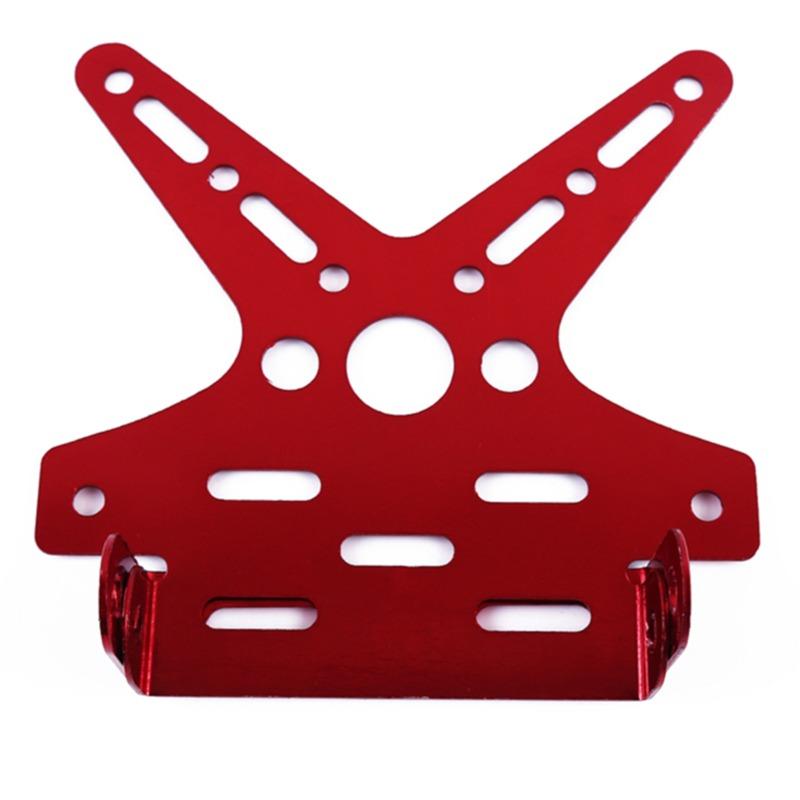 Plaque dimmatriculation arrière de moto en alliage d'aluminium électroplaqué Support de moto Porte-plaque d'immatriculation ajusté pour scooter