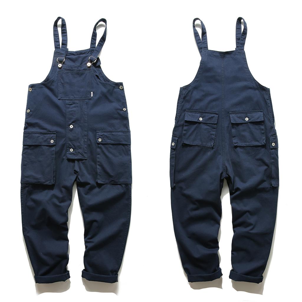 Men'S Casual One-Piece Overalls, Men'S Workwear Pants, Trendy Brand Workers' Work Clothes, Loose Suspender Pants