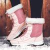 Winter new velvet warm high-top women's shoes student fashion trend medium tube snow boots outdoor cotton shoes women