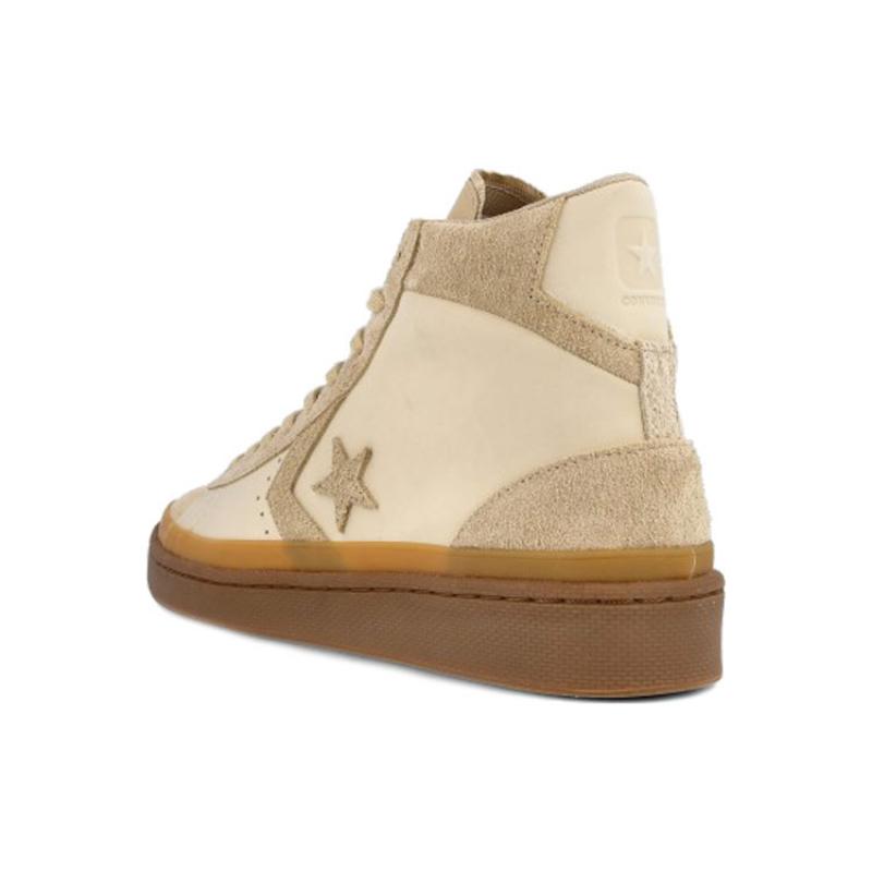 Converse Cons Pro Leather Vintage Casual Non-Slip and Abrasion Resistant High-Top Board Shoes Unisex Brown