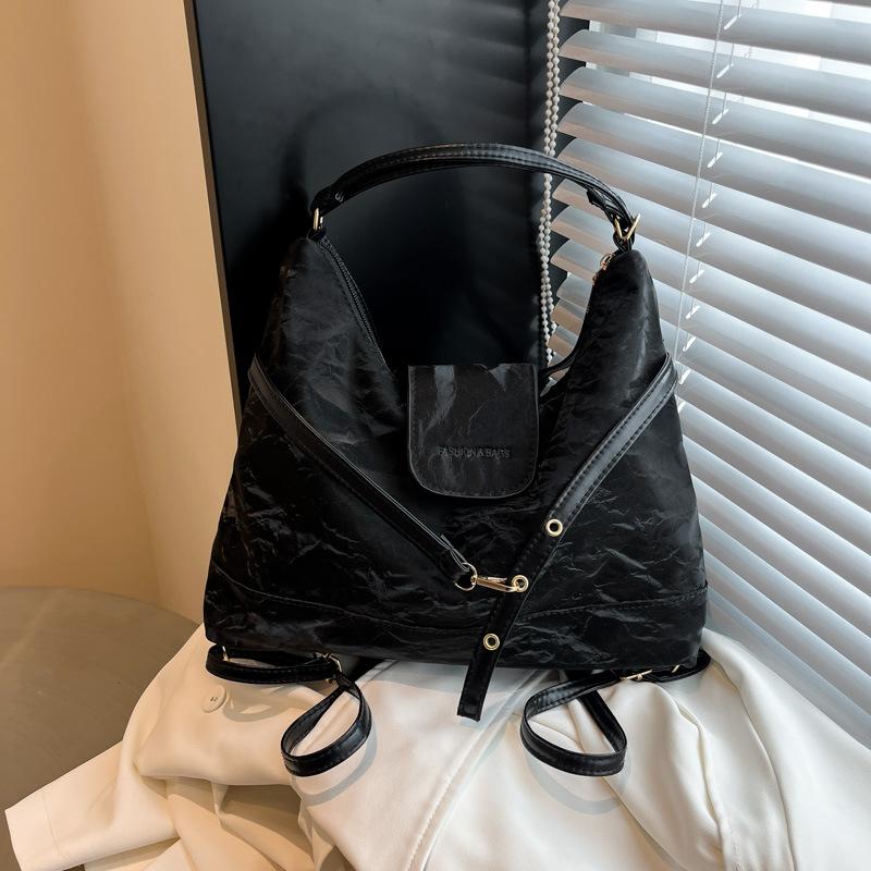 2025 Spring New Messenger Tote Bag Fashion Casual Backpack Simple Retro Bag Underarm Bag Women