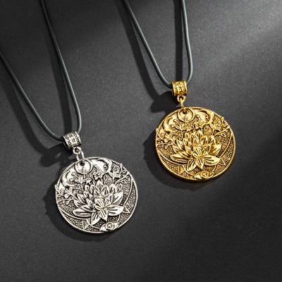 Popular Indian Mandala Flower Necklace Ancient Moon Fashion Accessories Women Gifts