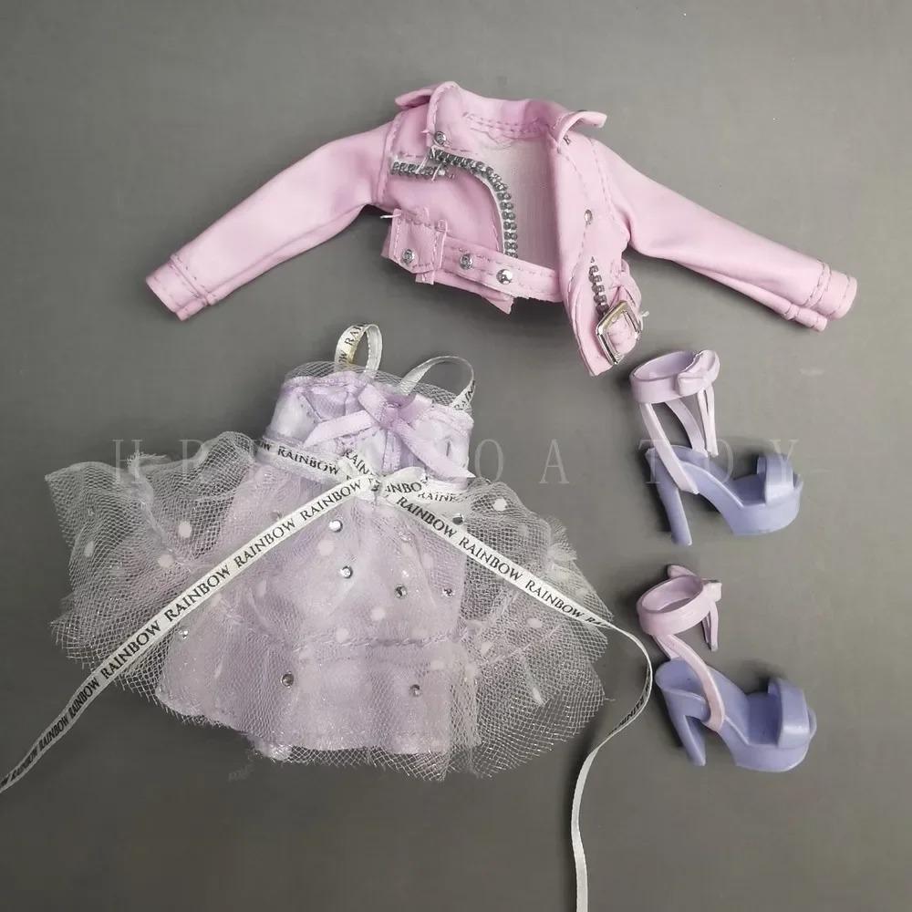 Original Multi Style Rainbow Middle School 28cm Doll Clothes and Shoes Set Fashion Dressing Girls' Holiday Gift Toys