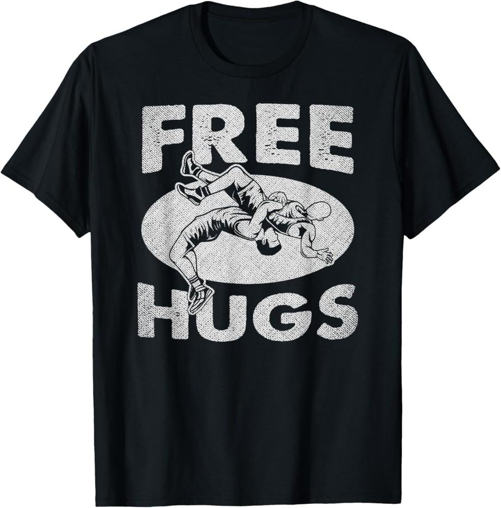 Wrestling - Funny Free Hugs Wrestling T-Shirt