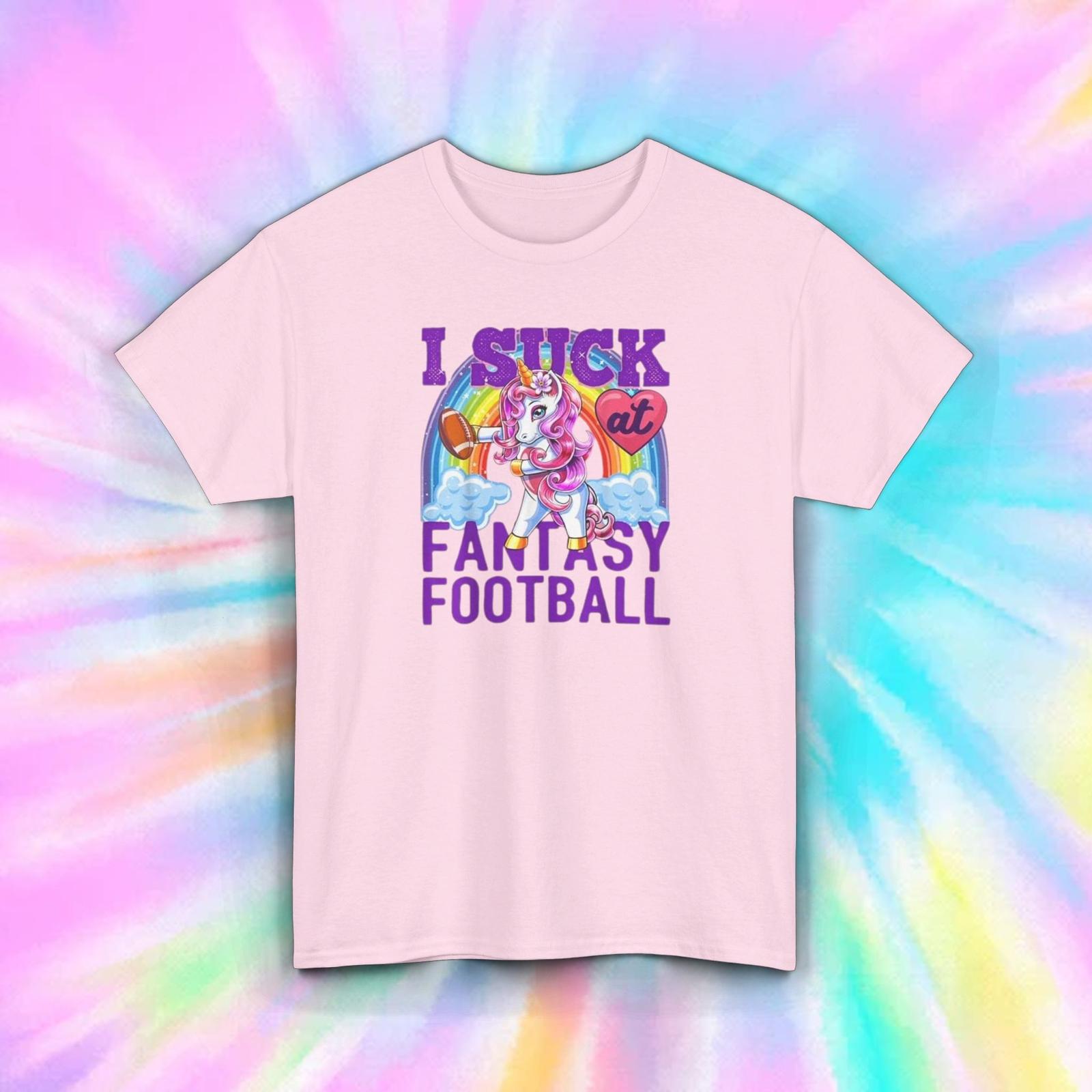 I Suck at Fantasy Football Unicorn T-Shirt | Funny Fantasy Football Loser Tee XXXXL