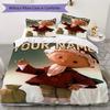 Anpassat Namn Sandmännchen Mönster Sängkläder Quiltset Quiltöverdrag Örngott Heminredning Födelsedagspresent (1*påslakan+2*örngott utan innerkudde)