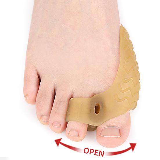 1 Pair Toe Separator for Overlapping Toes Soft SEBS Bunion Corrector Double Hole
