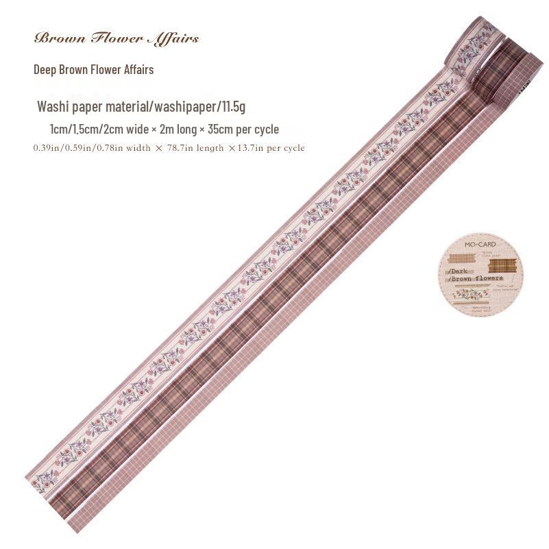 Mò Mò Retro Washi Tape Set for Creative DIY Crafts, Journals, and Collage Decoration.