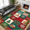 Weihnachtlich bedruckter quadratischer Teppich, weich, rutschfest, für Schlafzimmer, Weihnachtsgeschenk