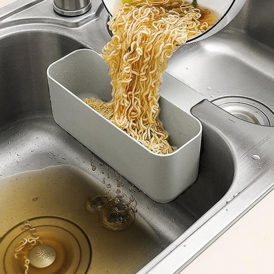 Vaskesiler Kurv Stansefri multifunksjonssvampholder Kjøkkenavløpssil for hjemmet