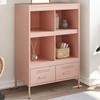 VidaXL High Buffet, Cabinet with Legs and Compartments, Storage Furniture, Living Room Organizer, Pink 843103