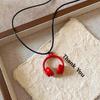 Mini Headphone Pendant Necklace for Women, A Neck Sweater Chain, A Unique and High-end Accessory with A Small Design.