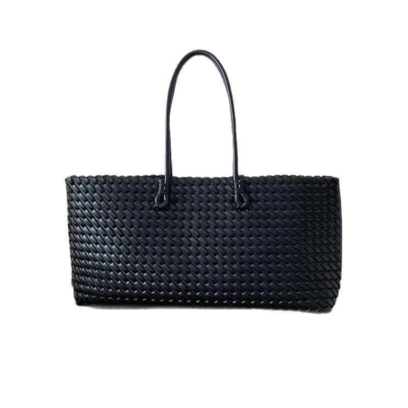 Luxury Shoulder Bag Brand Exquisite Woven Shopping Bag Stylish Simple Large Capacity Top Handle Handbag Women Commuter Tote Bag