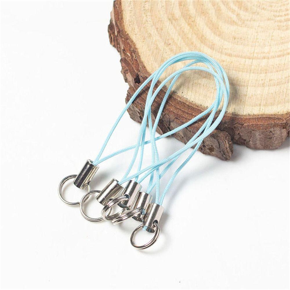 Straps Polyester Cord Lanyard Strap Cord DIY Keyring Pendant Jump Ring Lanyard Rope Keychains Cord