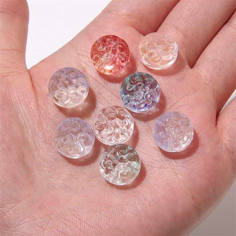 Transparent Two-Color Meander Glass Beads for DIY Bracelet Making